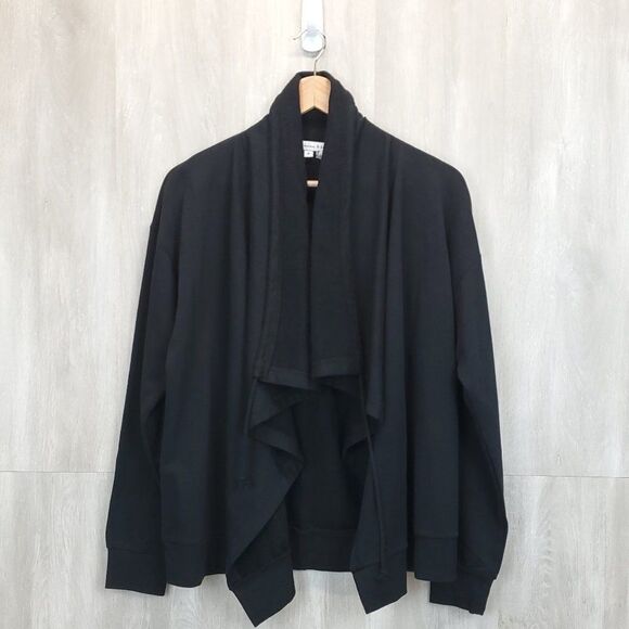 Young Fabulous & Broke Black Drape Cardigan B-0060a - Picture 3 of 10